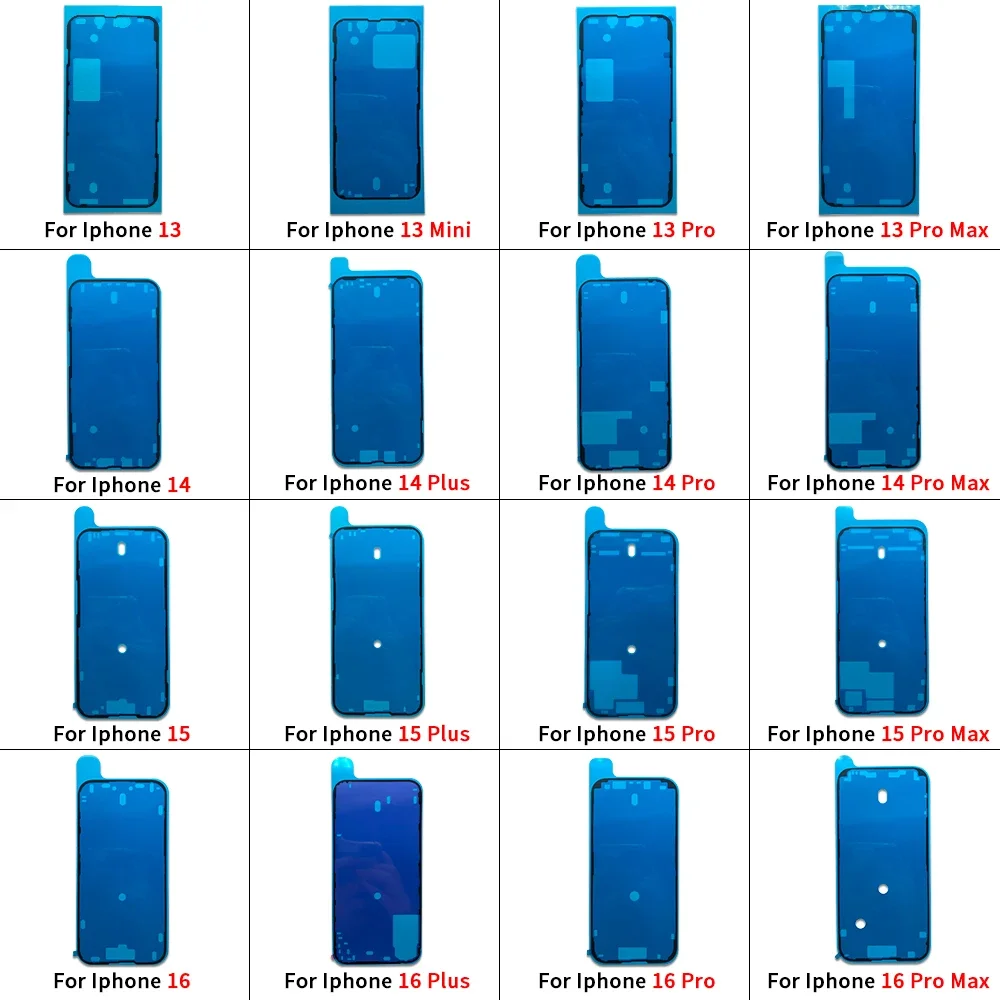 Back Cover Side Waterproof Seal Sticker For Iphone 16 15 14 Pro Max Plus 13 mini Adhesive LCD Screen Frame Seal Tape Repair
