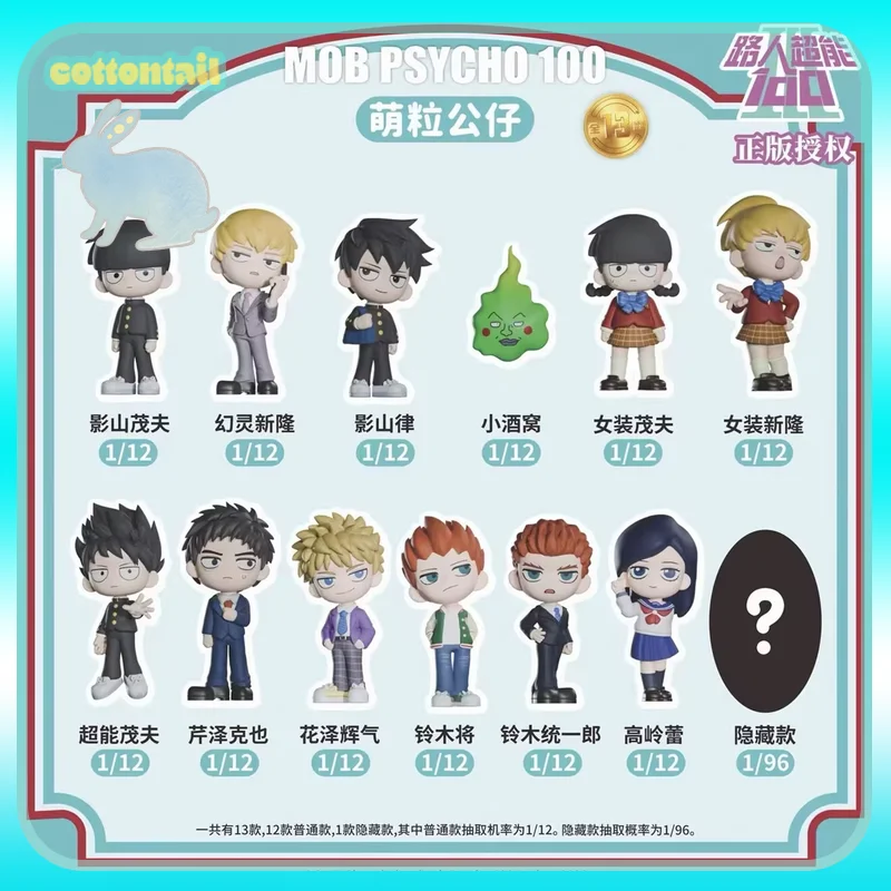 

Original Mob Psycho 100 Series Mini Figures Blind Box Shigeo Kageyama Anime Peripheral Collect Doll Toy Ornament Girl Gift