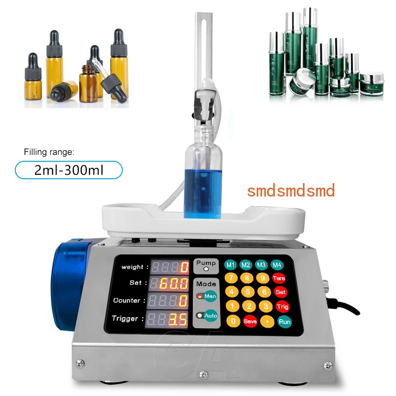

2 in 1 Liquid Weighing Filling Machine With Peristaltic Pump Semi Automatic Small Quantitative Liquid Essential Oil Accurate