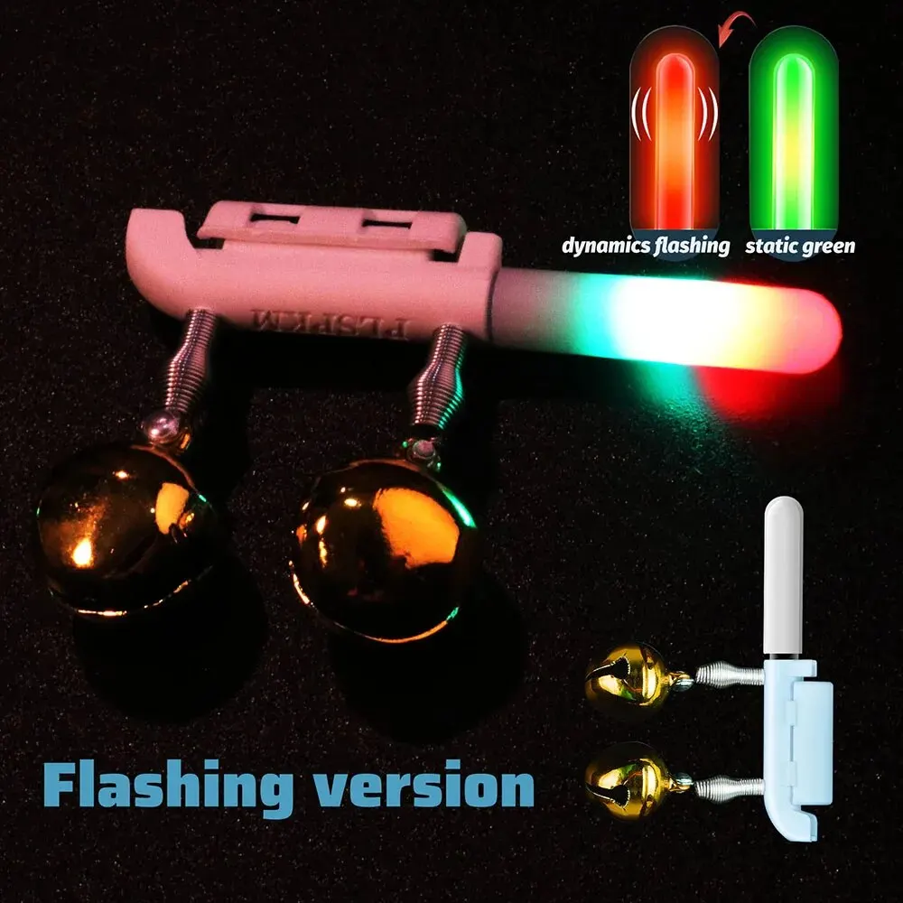 Fish Bite Alarm Double Bell Light USB Charger CR425 3.6V Battery Induction Lamp Bright Night Tool Kit Pesca Rod Tackle Flash LED