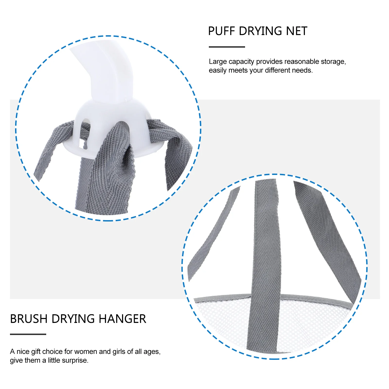 

2Pcs Makeup Puff Drying Net Hanging Basket Compact Makeup Brush Dryer Sponge Storage Hanger Beauty Egg Drying Basket