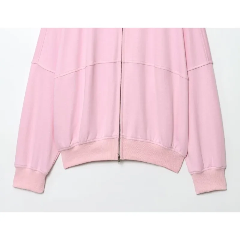 Kurtka damska NERHEFZ, dzianina interlock, casualowa, jesienna, z okrągłym dekoltem, zapinana na zamek, modna, ciepła, prosta, retro, damska odzież wierzchnia.