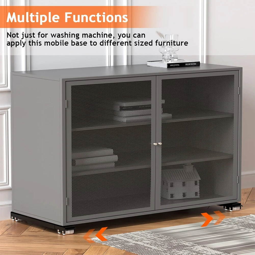24 휠 세탁기베이스 홀더 헤비 듀티 모바일 롤러 브래킷 가전 제품용 다기능 냉장고 베이스 마운트