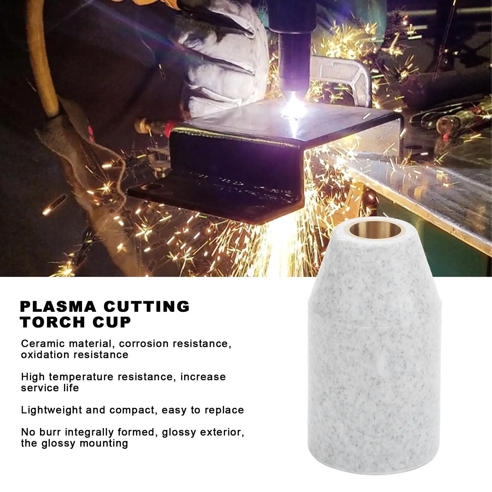 Plasma Cutting Torch Ceramic Cup Replacement Industrial Accessory 98218