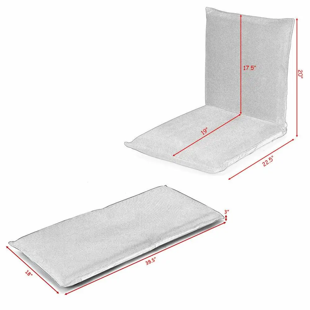 Position Multiangle Padded Floor ChairBlack