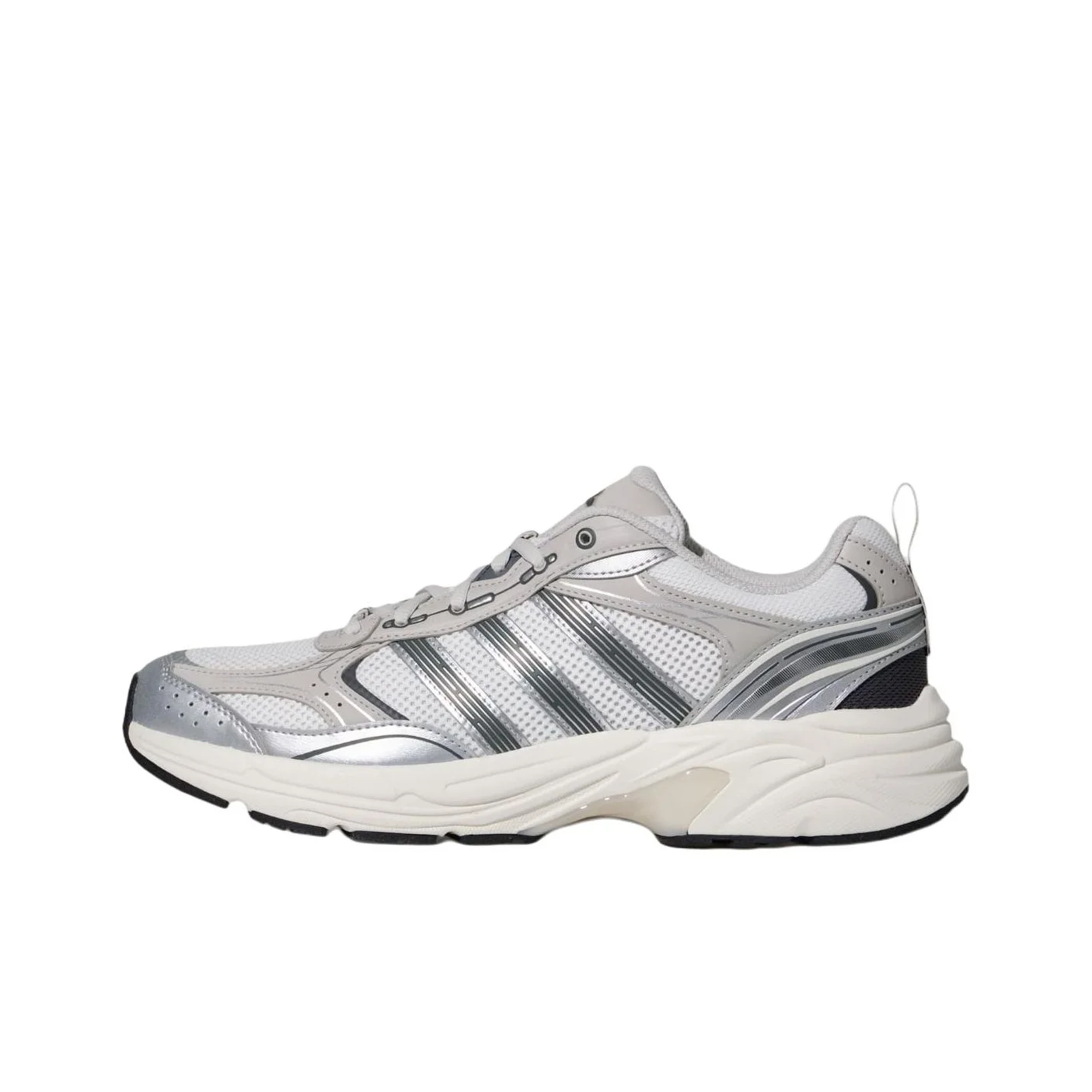 Adidas NEON FLUX Breathable Low top Running Shoes Unisex White Silver KI6367