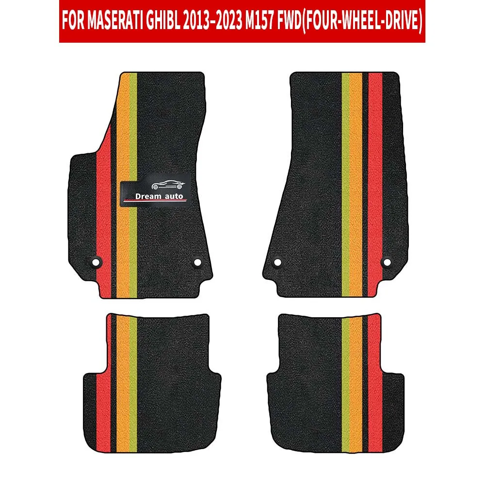 

Custom Car Floor Mats For Maserati Ghibl 2013–2023 M157 FWD(four-wheel-drive) Waterproof Auto Carpets Foot Coche Accessorie