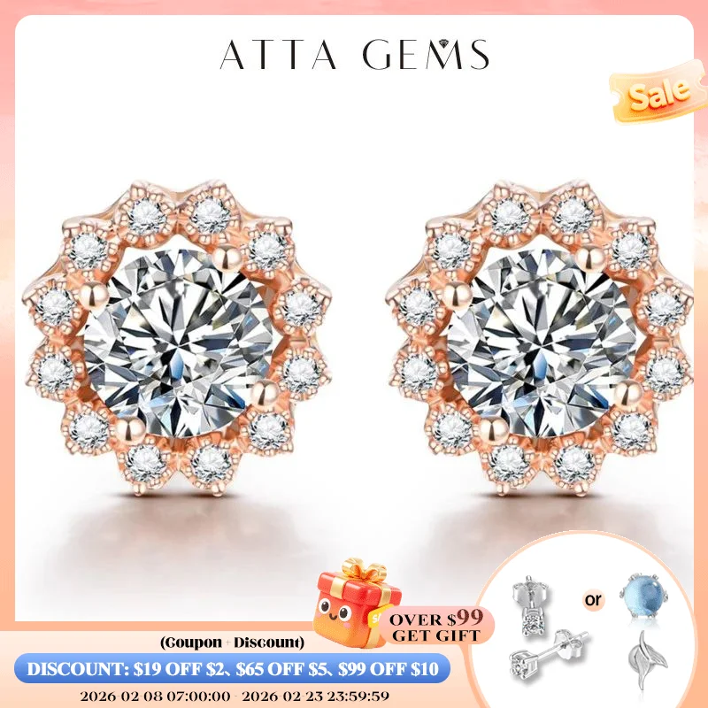 

Round Cut 1.0CT Diamond Test Passed Moissanite Rhodium 925 Silver D Color Moissanite Earrings Jewelry Girlfriend Gift