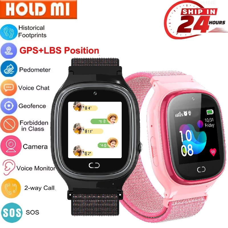 Children\'s Smart Watch GPS SOS Phone Watch Smartwatch For Kids With Sim Card Photo Waterproof IP67 Kids Gift For IOS Android