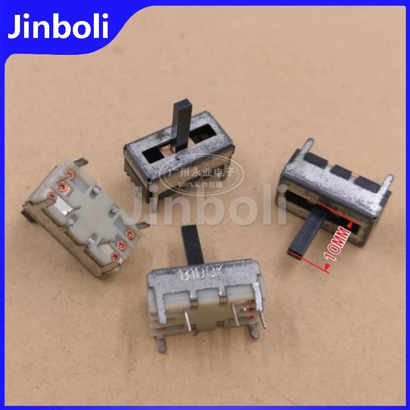 2PCS 101N 16MM Straight Slide Potentiometer Resistor B100K With Midpoint Single 3Pins Mixer Fader 100K Ohm Handle Length 10MM