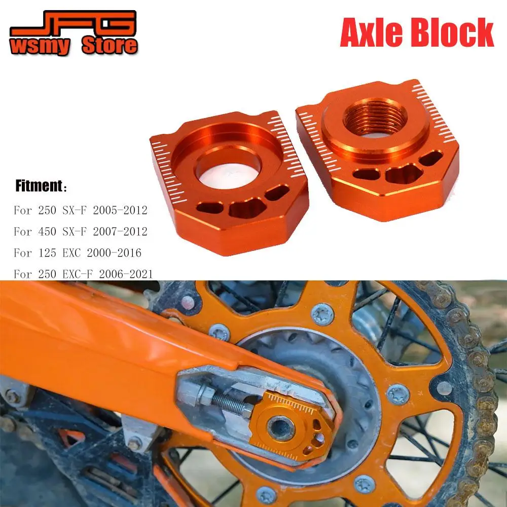 Блок оси, аксессуары для мотоциклов, гайка передней и задней оси, алюминиевые детали для KTM SX SXF XCFW EXC EXCF 125-200 250-450 500 Dirt Bike