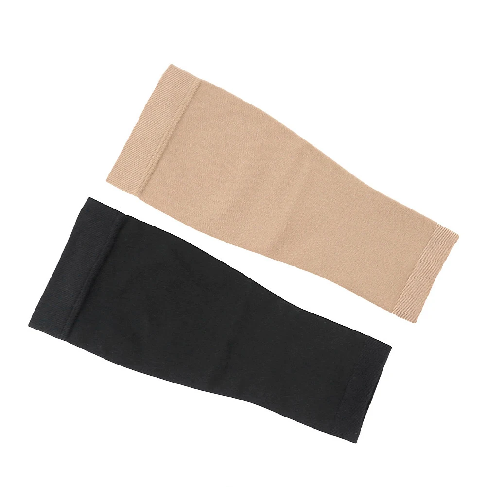 

1Pair Anti-Slip Mid-Calf Compression Socks Beige Xl Breathable Elastic for Sports Running Basketball Football