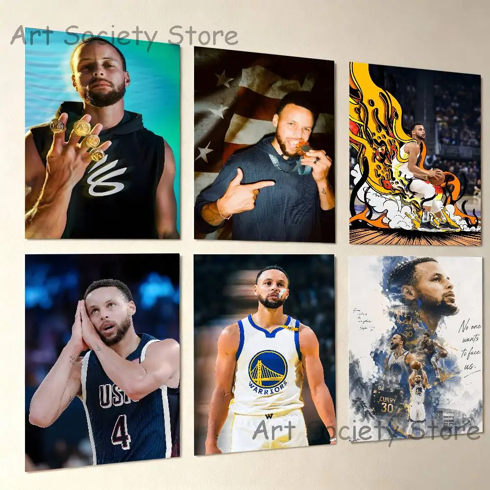 Basketball S-Stephen Curry Poster Multi-Purpose Wall Art for Living Room Bedroom Office Hallway Bar Home Decor Gift