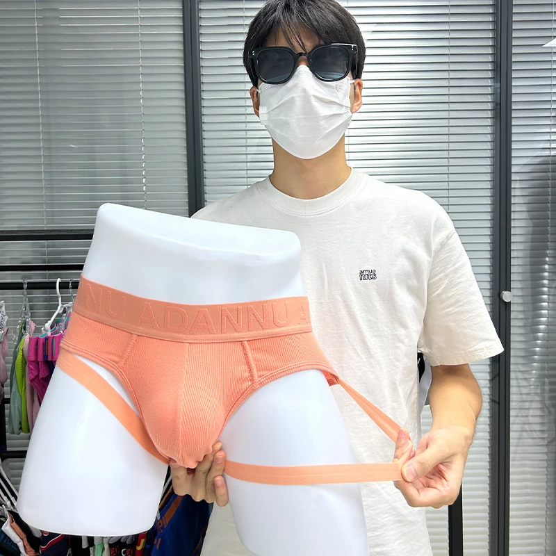 2pcs Sexy Men's Underwear Breathable Cotton COTTON Men Briefs Gay Slips Bikini Jockstrap Panties Gays Mens Underpants Briefs