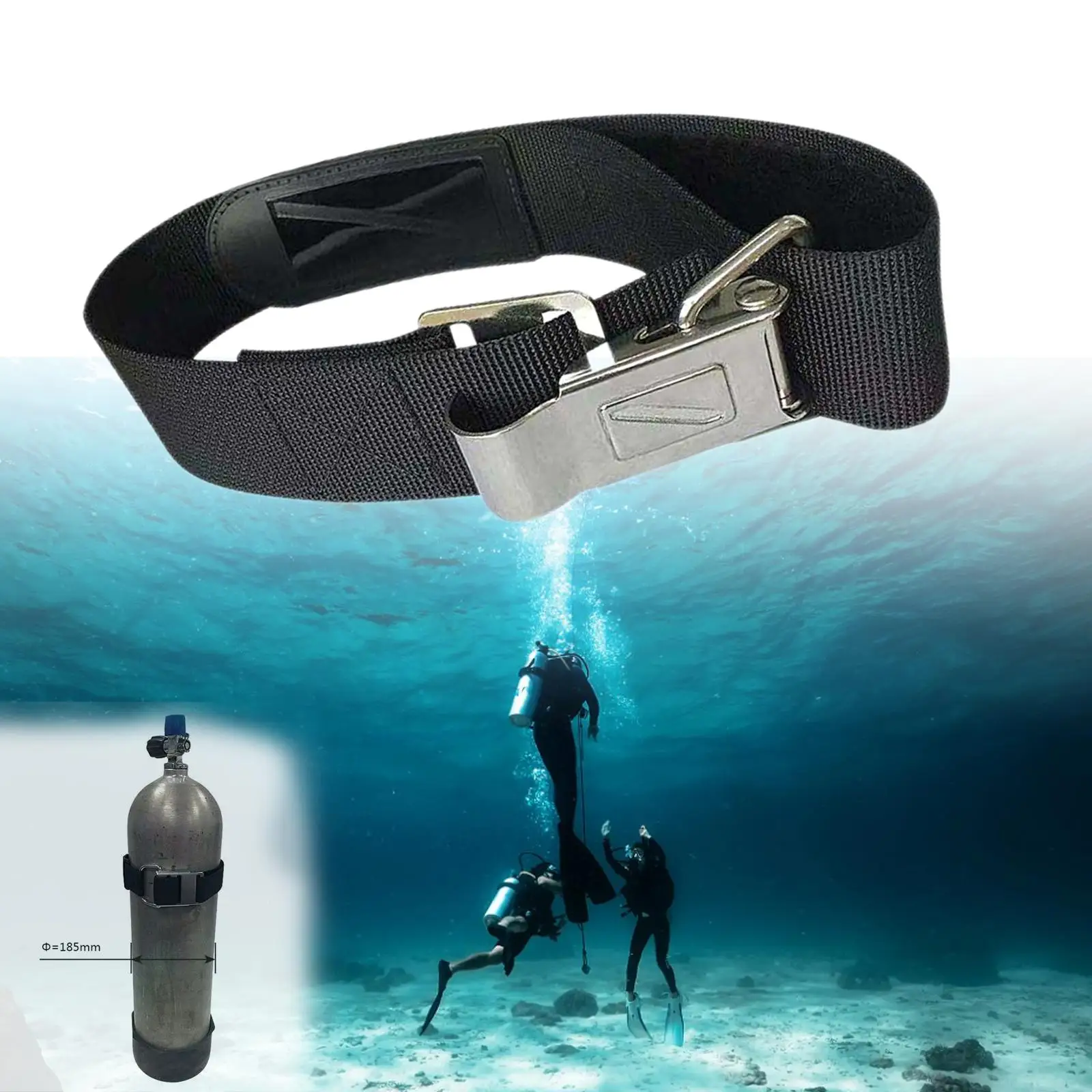 

Durable Scuba Diving Tank Band cam Buckle 5.1cm Quick Release Webbing Belt