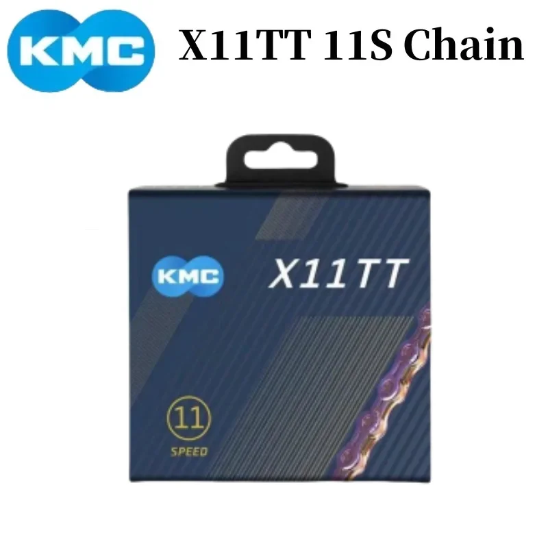 

Велосипедная цепь KMC X11TT 11 S, 118 звеньев, разноцветная гладкая гоночная цепь, горный и шоссейный велосипед, 11 скоростей, дневное освещение