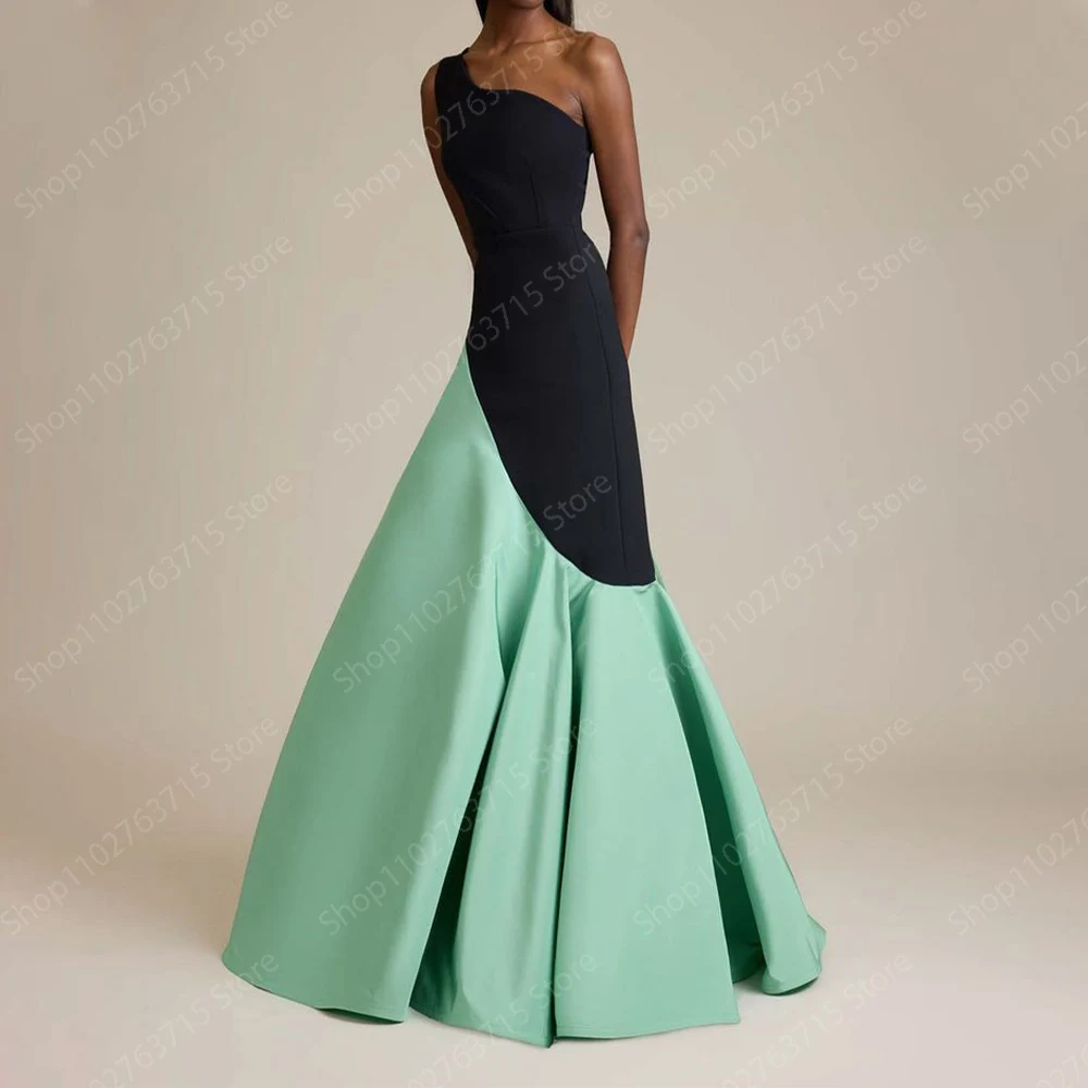 

Elegant Long Evening Dresses for Women Satin Floor-Length Mermaid Sweep Train Prom Party Wedding Gala Special Events Dress 2024