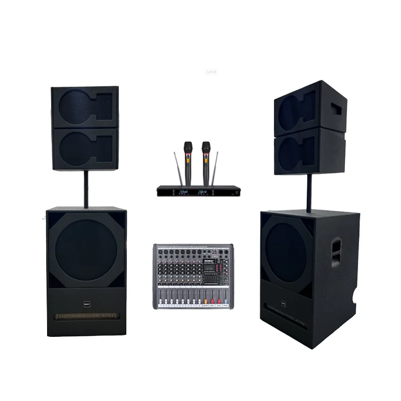 Active10-Inch Two-Way Powered Line Array PA Speakers Professional Audio Video Lighting For Indoor Outdoor 4ohm Neodymium