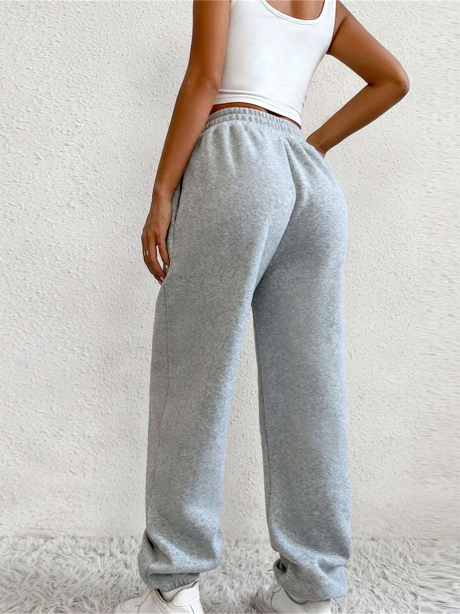 Women Classic Jogger Pants V Crossover Waist Solid Color Loose Sweatpants Workout Pants Female Casual Yogo Sports Fall Trousers