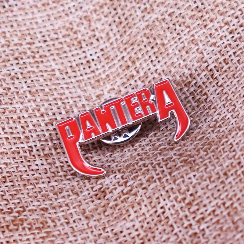 Pantera Flame Heavy Metal Rock Band Lapel Pins Backpack Jeans Enamel Brooch Pin Women Fashion Jewelry Gifts Cartoon Badges