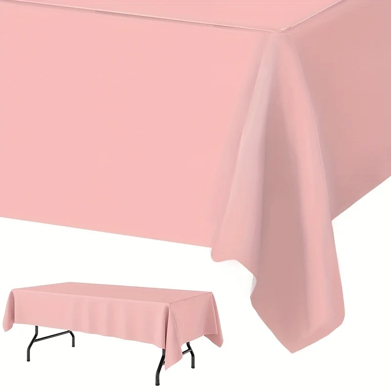 4pcs,wedding decorations,summer decoration,garden decor for outside,outdoor decor, Pink Solid Color Tablecloth, 183*137cm, Rusti
