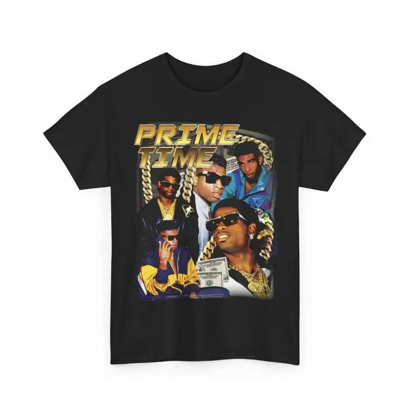 Prime Time Deion Sanders Vintage Style Rap T Shirt
