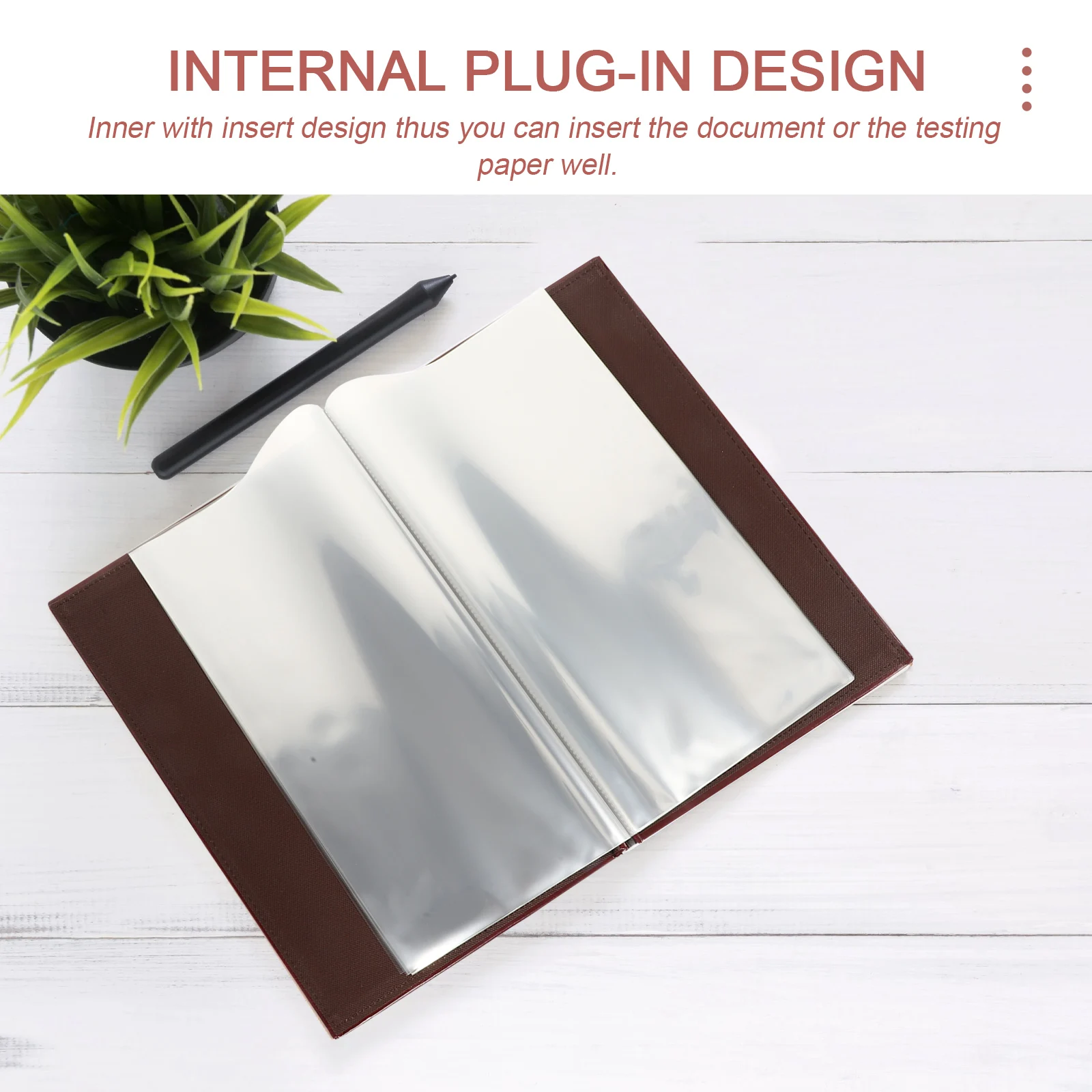 

Plastic Document Organizer File Office Storage Testing Paper Holder Insert Design Light Certificate Collection Folder