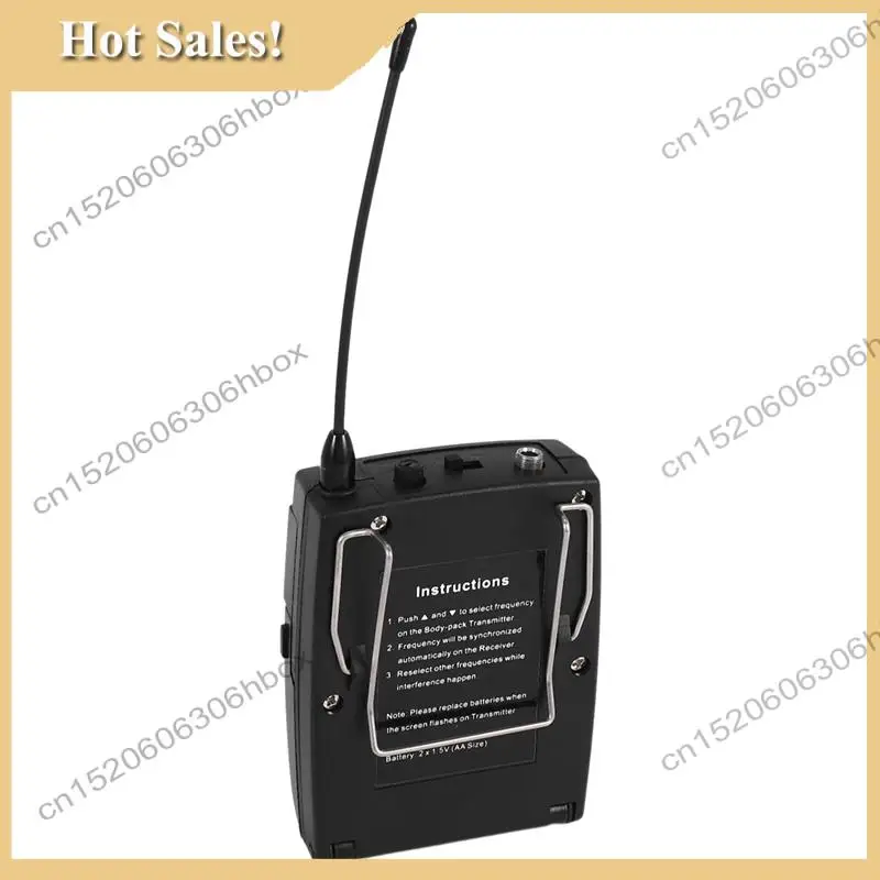 -HOPE Wireless Microphone Set With Head-Wear + Lavalier Lapel Mics Transmitter Receiver UHF Frequency For Speech Teaching