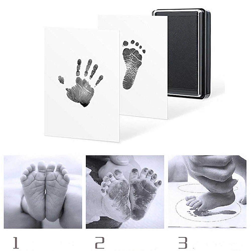 Baby Care Non-Toxic Handprint Kit Imprint Footprint Imprint Baby Souvenirs Newborn Baby Cushion Ink Footprint Infant Toy