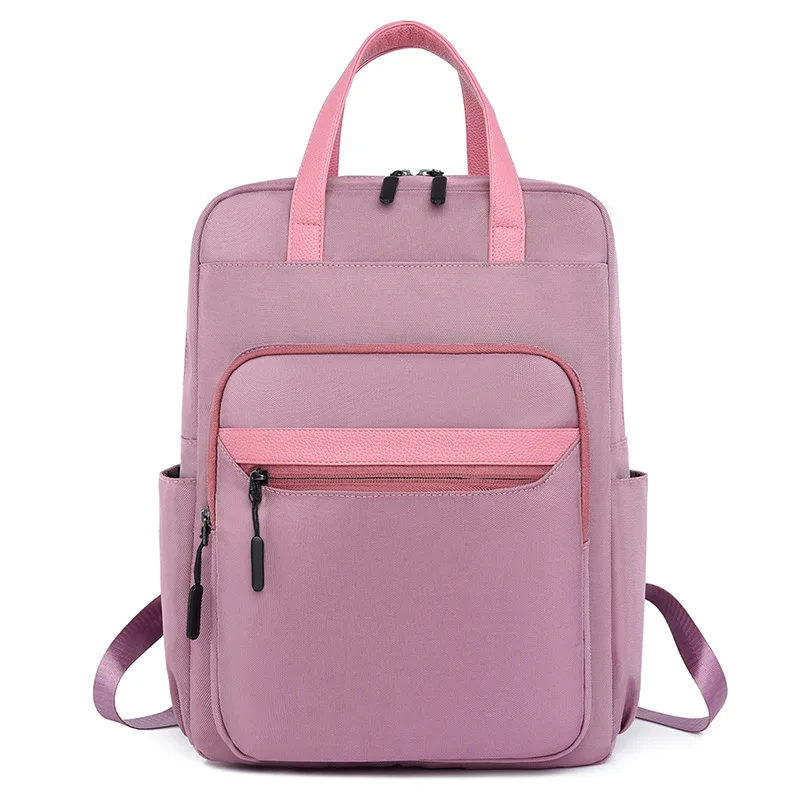 Fashion burden-reducing schoolbag waterproof simple shoulder bag wear-resistant multifunctional computer backpack