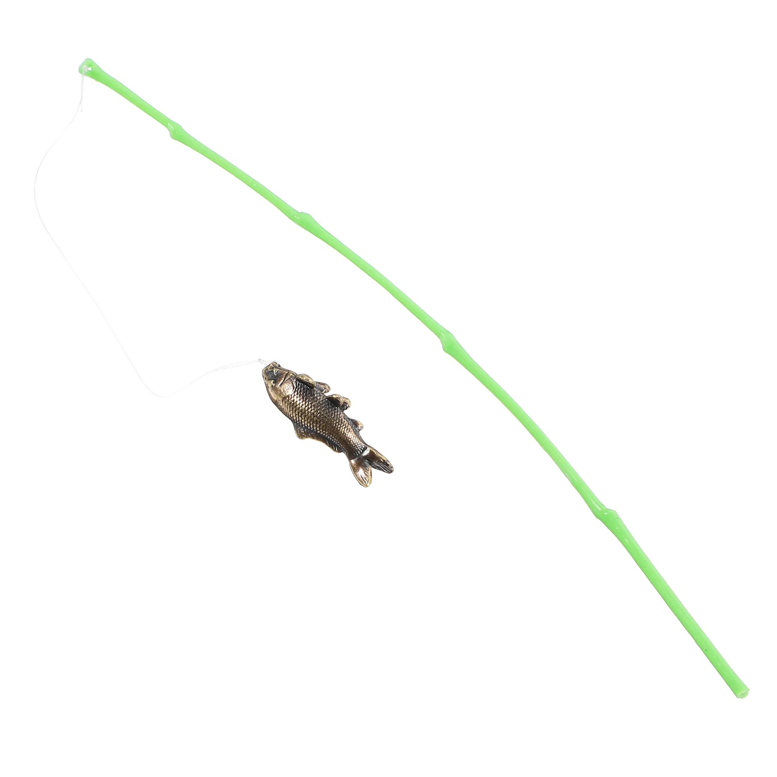 

Fishing Rod Micro-view Ornaments Home Accessories Desktop Pole Model Mini Aquarium Decor for Children