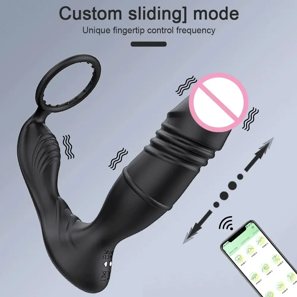 Smartphone Controlled Male Sexual Hip Ring For Mans Premature Ejaculation Anal Hook Huge Anal Plug Women Vibrator Playing