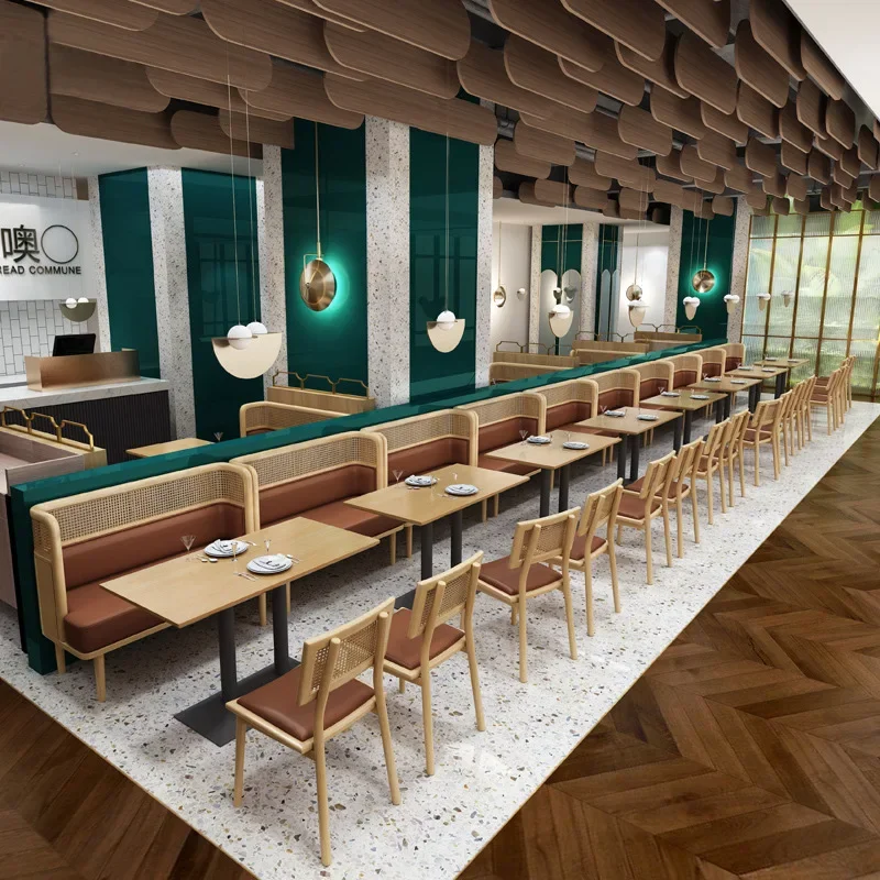 مجموعة طاولة وكرسي مطعم نورديك، مقعد مطعم غربي بسيط، كشك مقهى #4