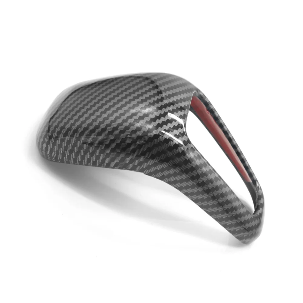 For Porsche Cayenne 2018 2019 2020 2021 2022 Carbon Fiber Car Shift Head Knob Trim Cover Handle Stickers Decoration Interior