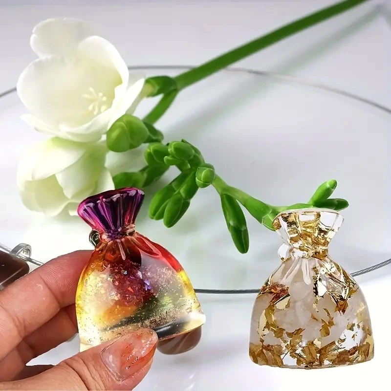 42Pcs Diy Glück Tasche Silikon Form Nette Tasche Geformt Silikon Casting Form Schmuck Anhänger Schlüsselbund Handtasche Schmuck Machen Werkzeug