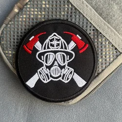 Parche táctico Bombero bordado Velcro para mochila y ropa