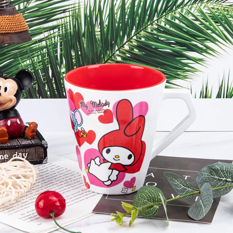 Sanrio Kawaii Hello Kitty Cup MyMelody Anime anak-anak melamin Cetak Kreatif tahan jatuh jus susu Mouthwash Cup