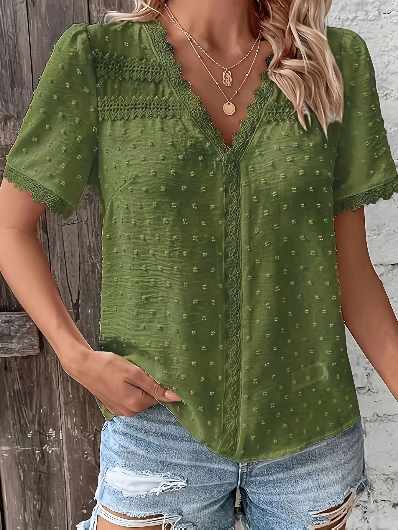 オリーブグリーン レディース プラスサイズ シャツ 夏 シック エレガント シャツ カジュアル レディース おしゃれ シャツ オリーブグリーン