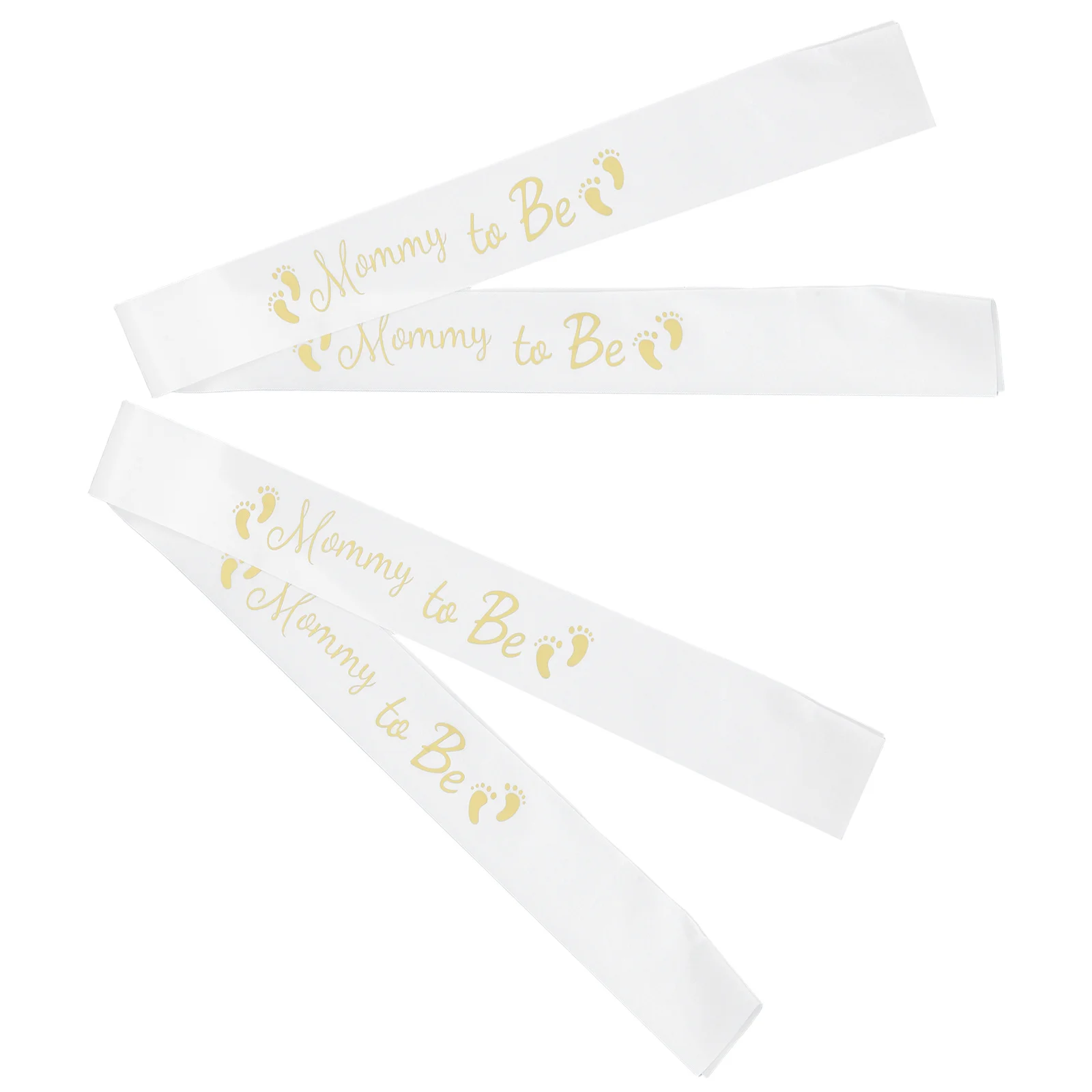 2 قطعة استحمام الطفل للأم ليكون الأبيض الساتان الأمومة وشاح عدة الجنس تكشف زخرفة الحفلات-استحمام الطفل اكسسوارات وشاح #4