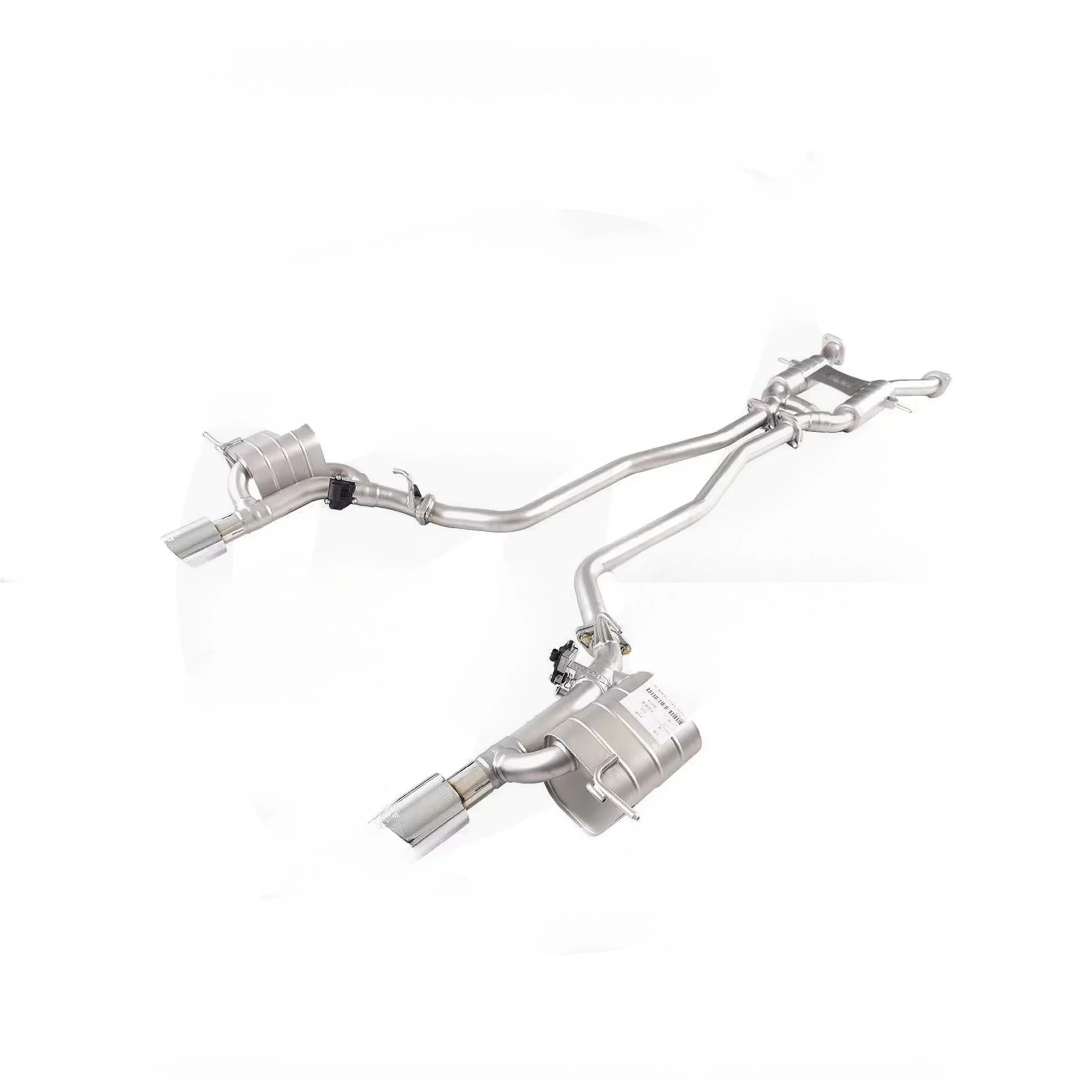 YT High-flow Stainless Steel Mid-tail Section Exhaust for Dodge Durango with Valve Control Muffler