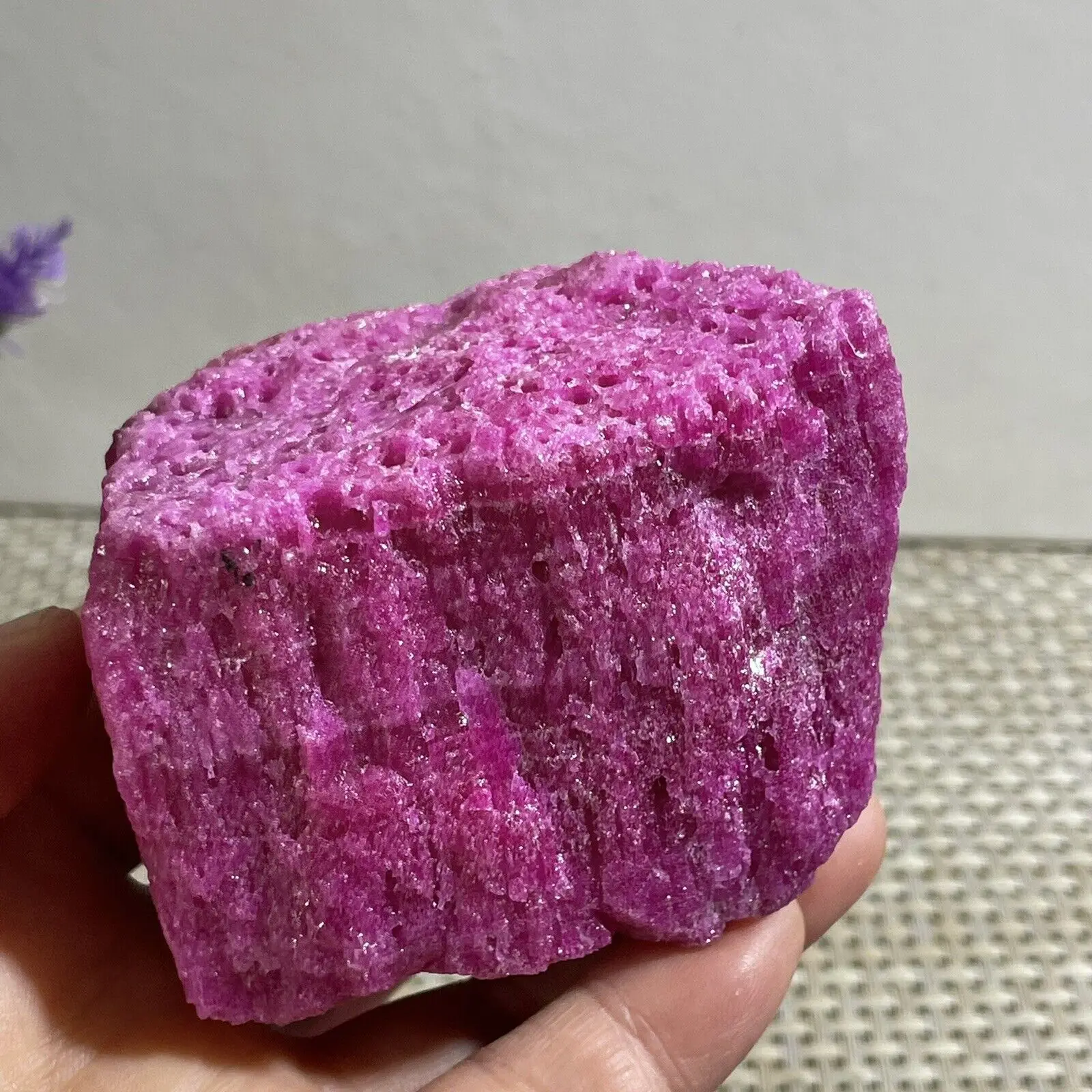 Natural Rough Red Corundum And Mineral Spirit Ruby Raw Gemstones Healing