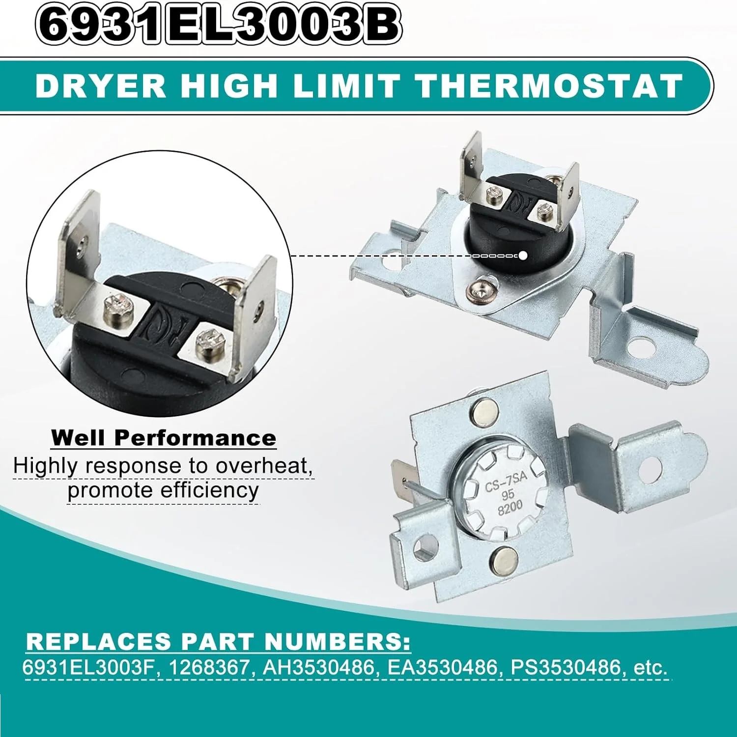 مجفف 6931EL3003D مصهر حراري و 6931EL3003C 6931EL3004B طقم ترموستات عالي الحد لـ LG Kenmore AP4440975 AH3530485 EAP3530482