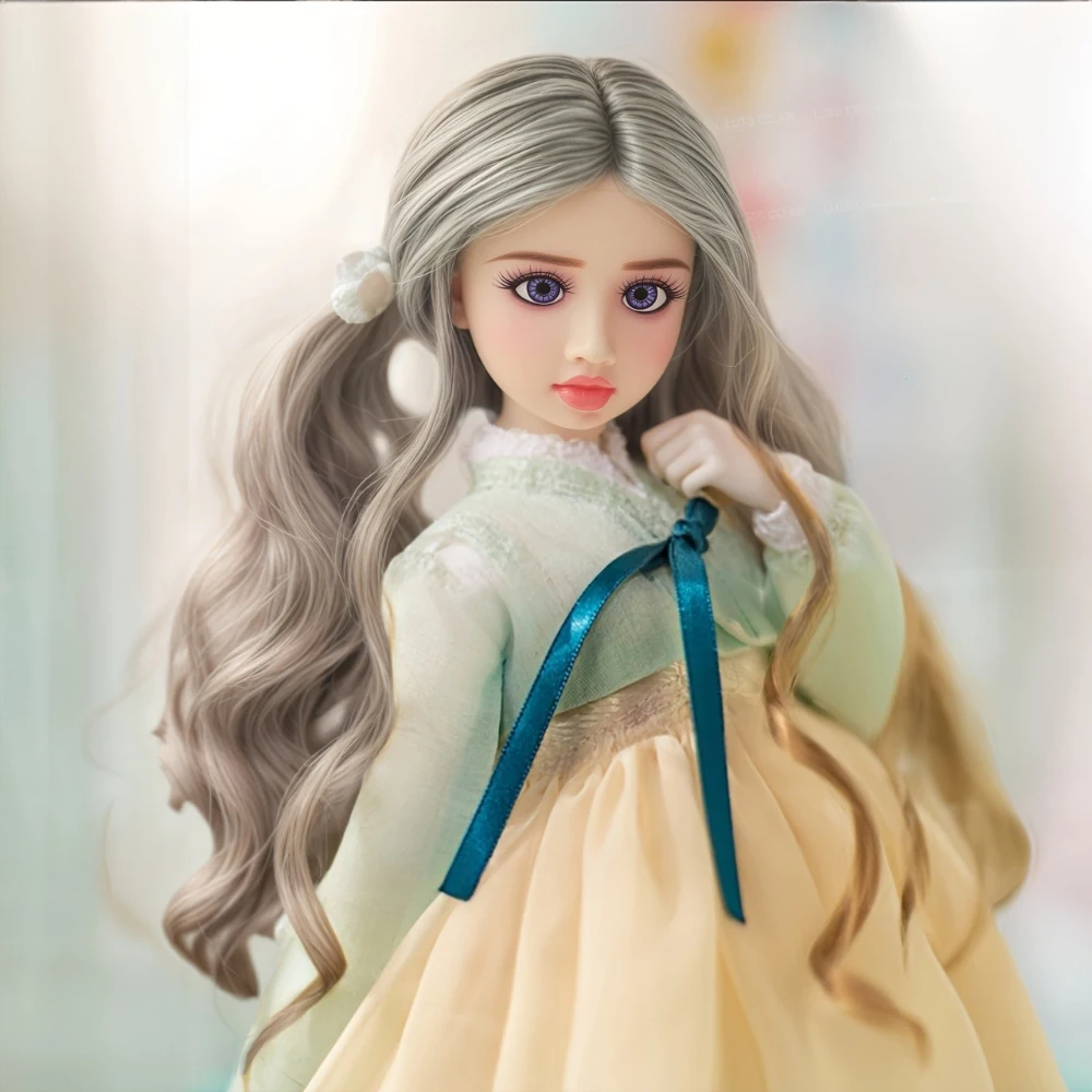 70CM/100CM アニメドール、完璧な彼女、ウィッグ付き取り外し可能な頭部、TPE素材の調節可能な体、柔らかい（服なし）