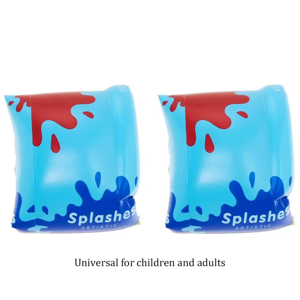 1pair Durable Safety Arm Floats Inflatable PVC Swim Tube Wear-Resistant Thickened Buoyancy Equipment for Adult Kids