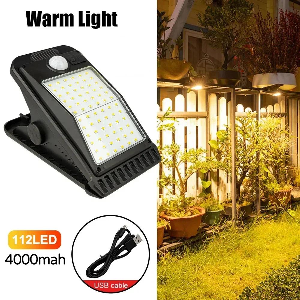 

Solar Clip Lights 48/72/112LED Outdoor Courtyard Super Bright Human Body Induction Lighting IP65 Waterproof Garden Wall Light