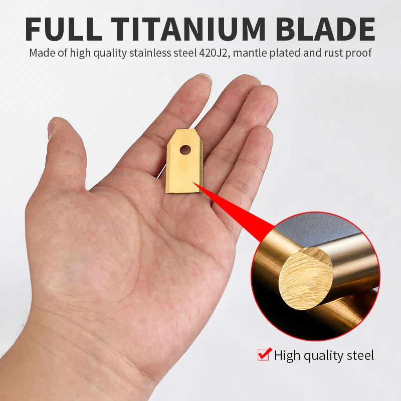 35*18*0.75mm Lawn Robot Blade Gold Silver Lawn Mover Replacement Blade For Gardena Husqvarna Automowe Garden Tools