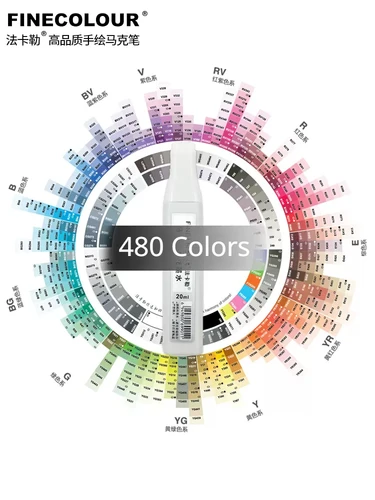 Imagen 2 del producto Finecolour 20ML tinta marcador EF100 EF101 EF102 EF103 EF104 EF105 recarga de tinta líquida de reposición 480 colores arte EF900