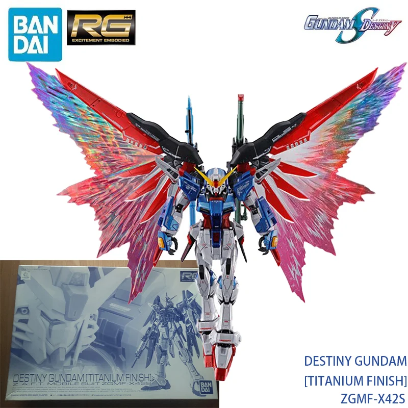 

BANDAI Gundam SEED DESTINY RG PB Limited 1/144 ZGMF-X42S DESTINY GUNDAM [титановая отделка] Ver. Аниме фигурки в сборе игрушки