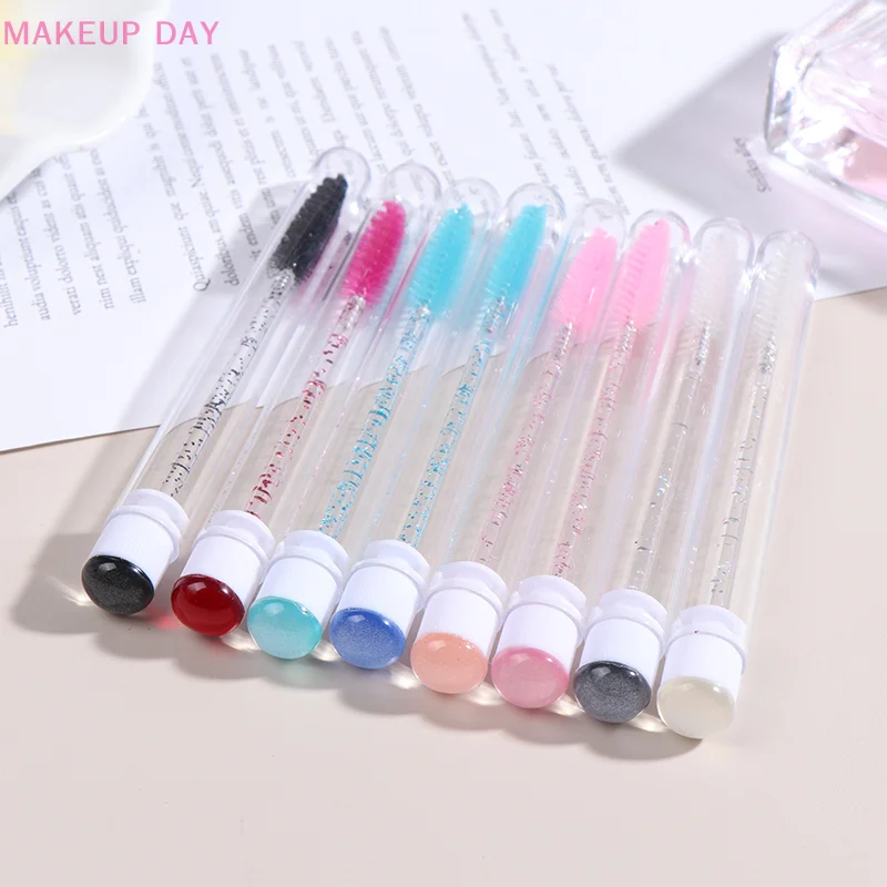 1Pcs Reusable Eyebrow Brush Tube Disposable Eyelash Brush Eyebrow Brush With New Eyelash Resin Drill Replaceable Makeup Brush