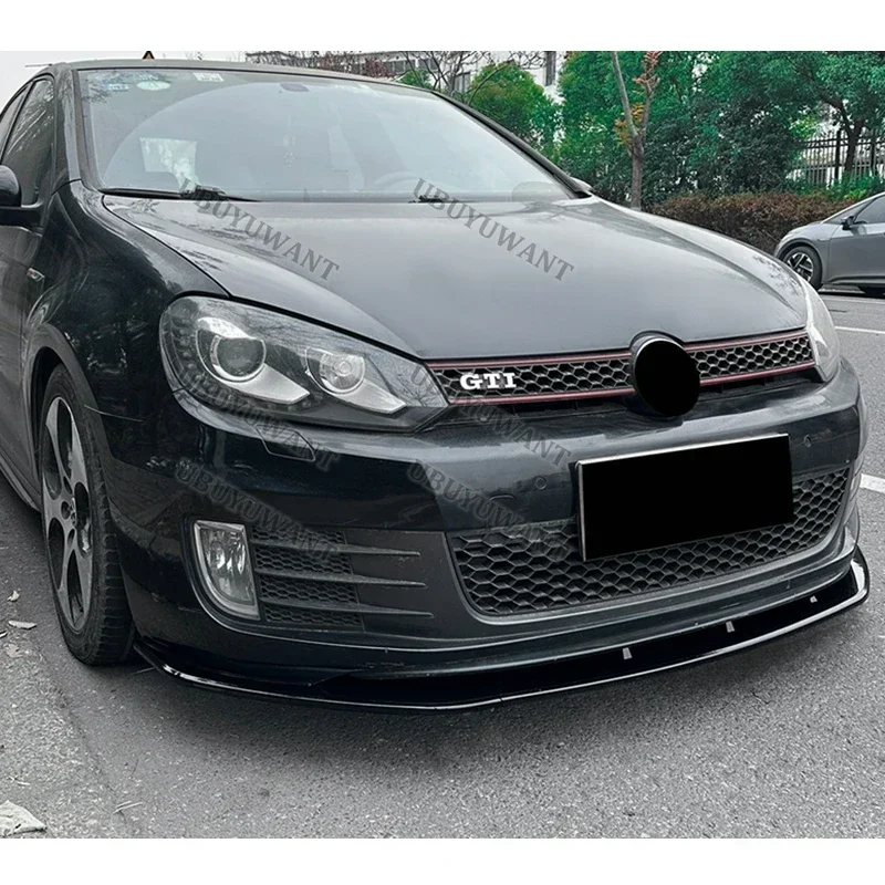 For Volkswagen Golf 6 MK6 GTI 08-12 Front Bumper Lip Custom Parts Front Chin Spoiler Splitter Protector Body Kits Factory Outlet